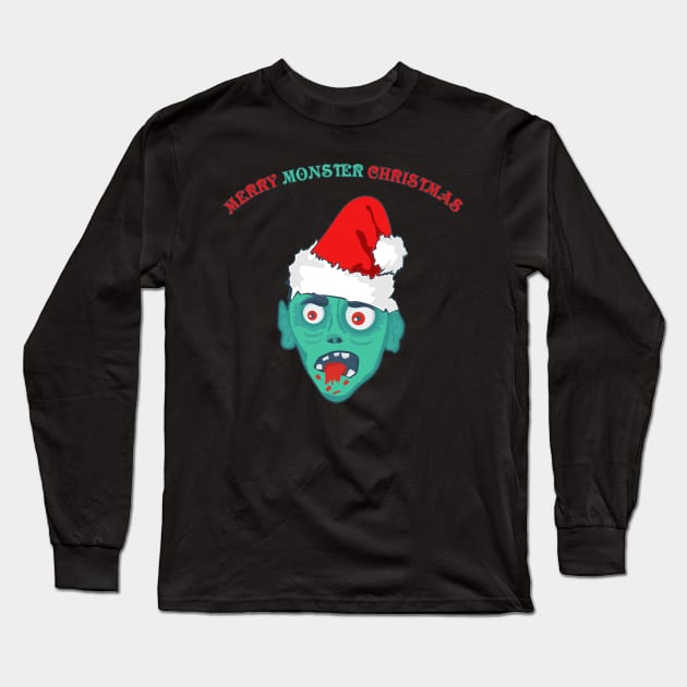 Merry Scary Christmas Long Sleeve T-Shirt by All About Nerds